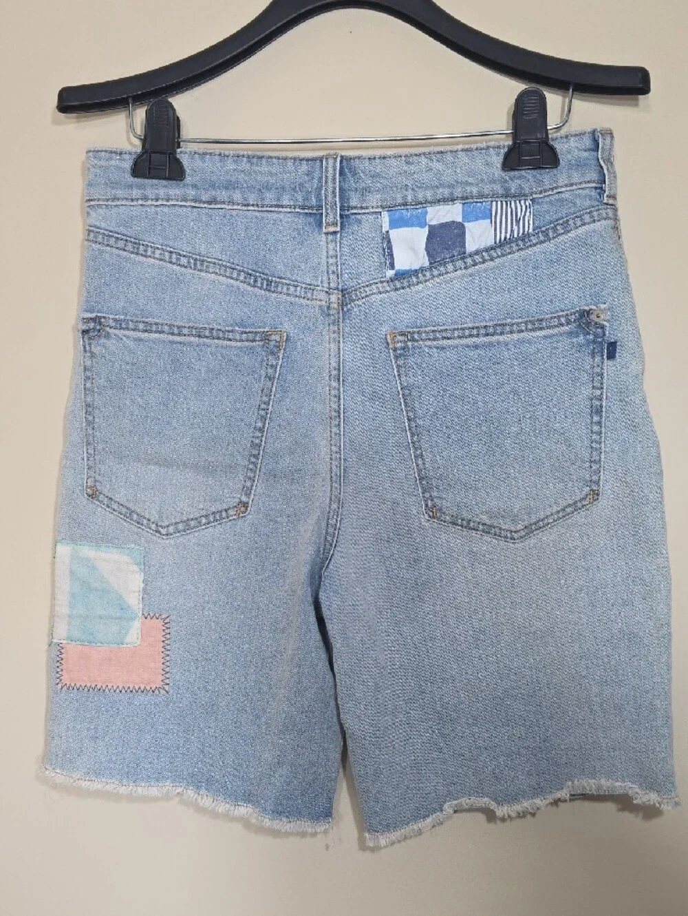 Pilcro by Anthropologie Patchwork Bermuda Denim Shorts | Size 28